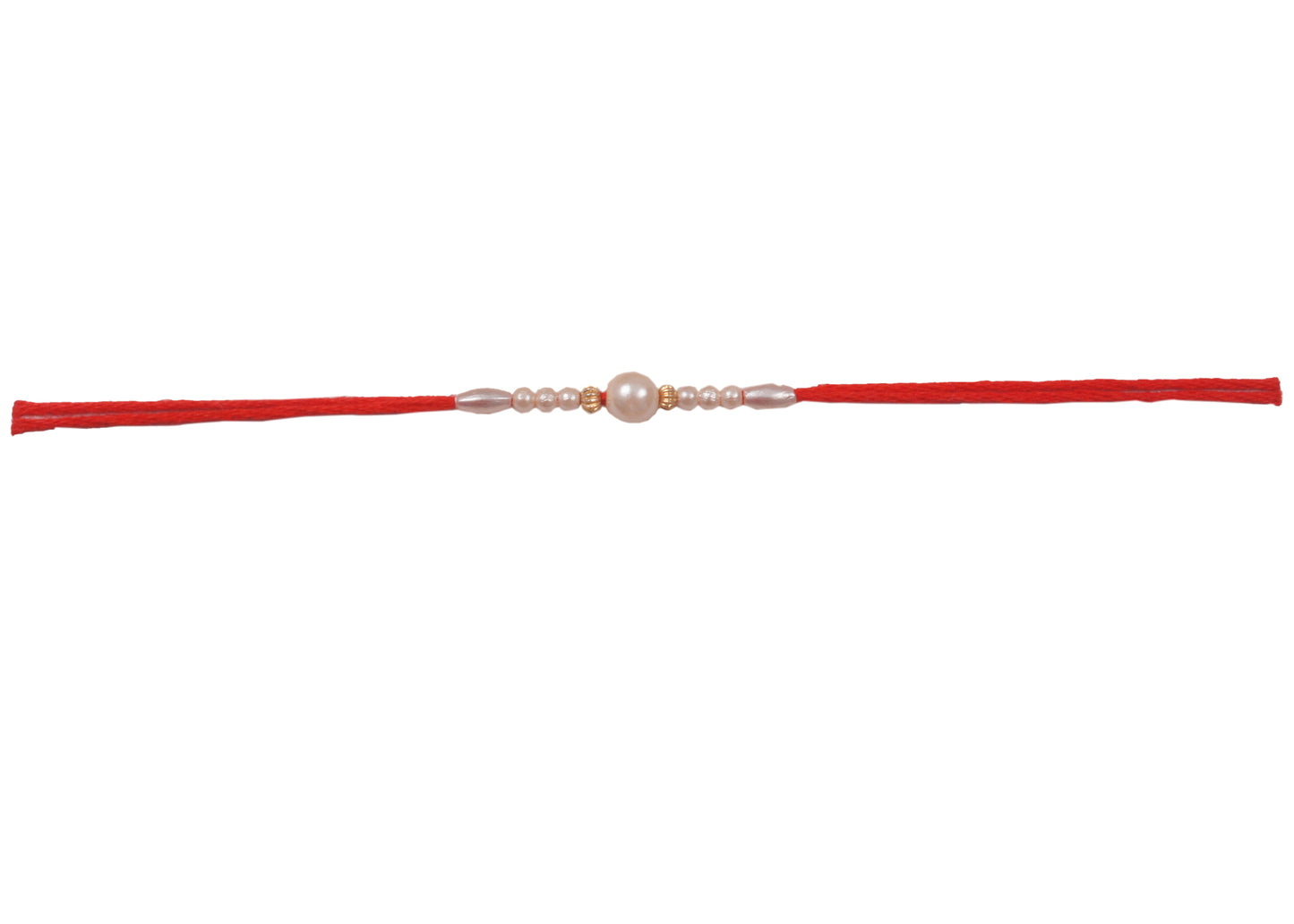 12 Rakhis - Bulk Rakhis - White beads pack of 12