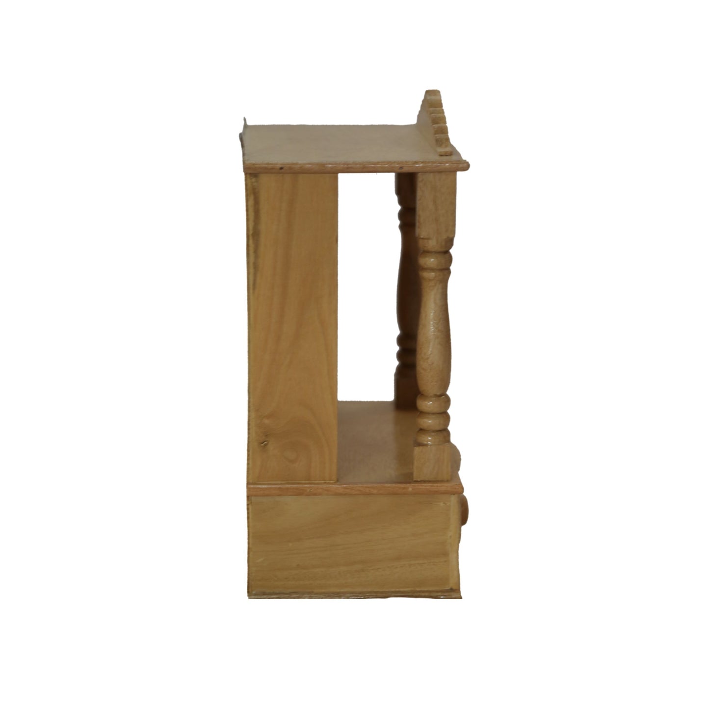 Savan Wood Carved Puja Mandir (10 x 6 x 15 Inches)