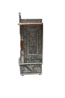 Oxidized Work Pooja Temple, Handcrafted Wooden Mandir for Home (12 x 6 x 20 Inches)