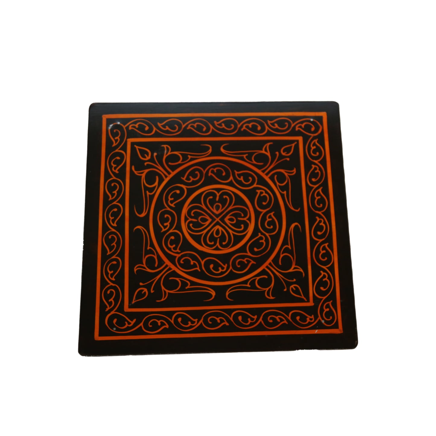 Wooden Chowki puja bajot  Sankheda Design Designed for Home & Office Decor for Pooja - 16 x 16 x 6.5 inch