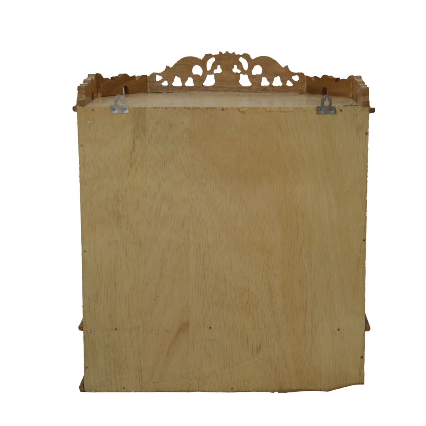 Savan Wood Carved Puja Mandir Round Open (16 x 8 x 20 Inches)