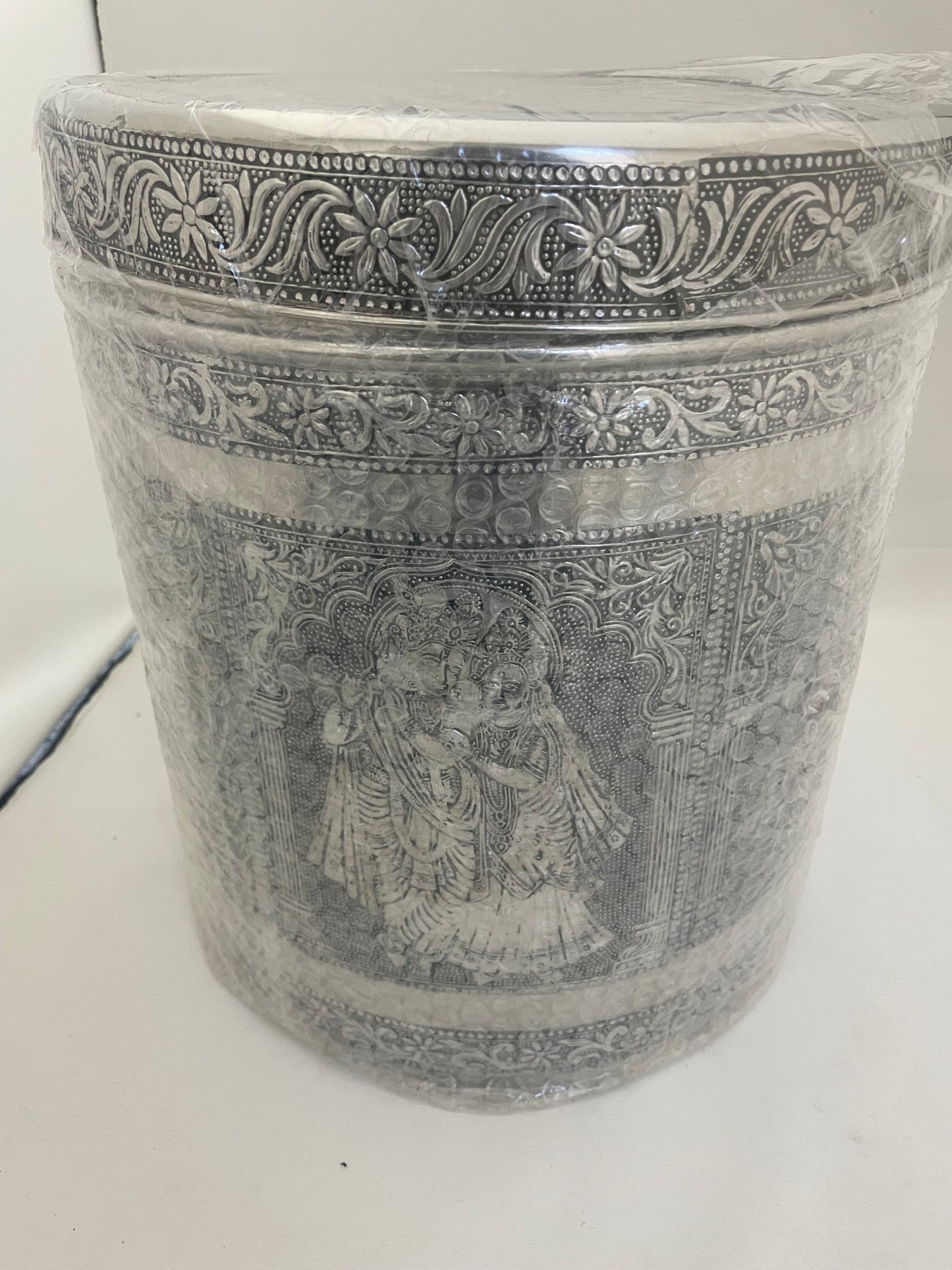 Gujarati Wedding Matli Dabba set  (SS Dabba with Oxidised / Mino covers)